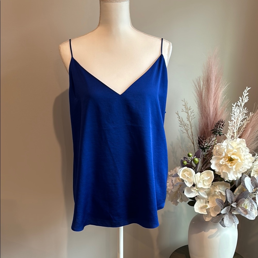 Vibriant Blue Satin Women's Camisole
